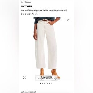 MOTHER jeans half pipe in act natural